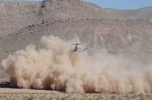 MV-22鱼鹰垂直起降时会产生巨大下行气流